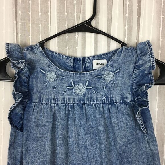 Hudson Embroidered Denim Dress - Picture 1 of 8